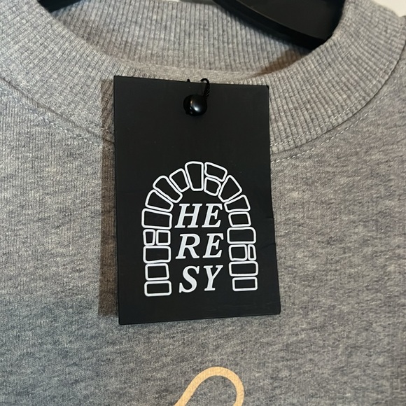 Heresy Men's Chalky Lad Sweat Gray Marl Size Medium - Picture 4 of 11
